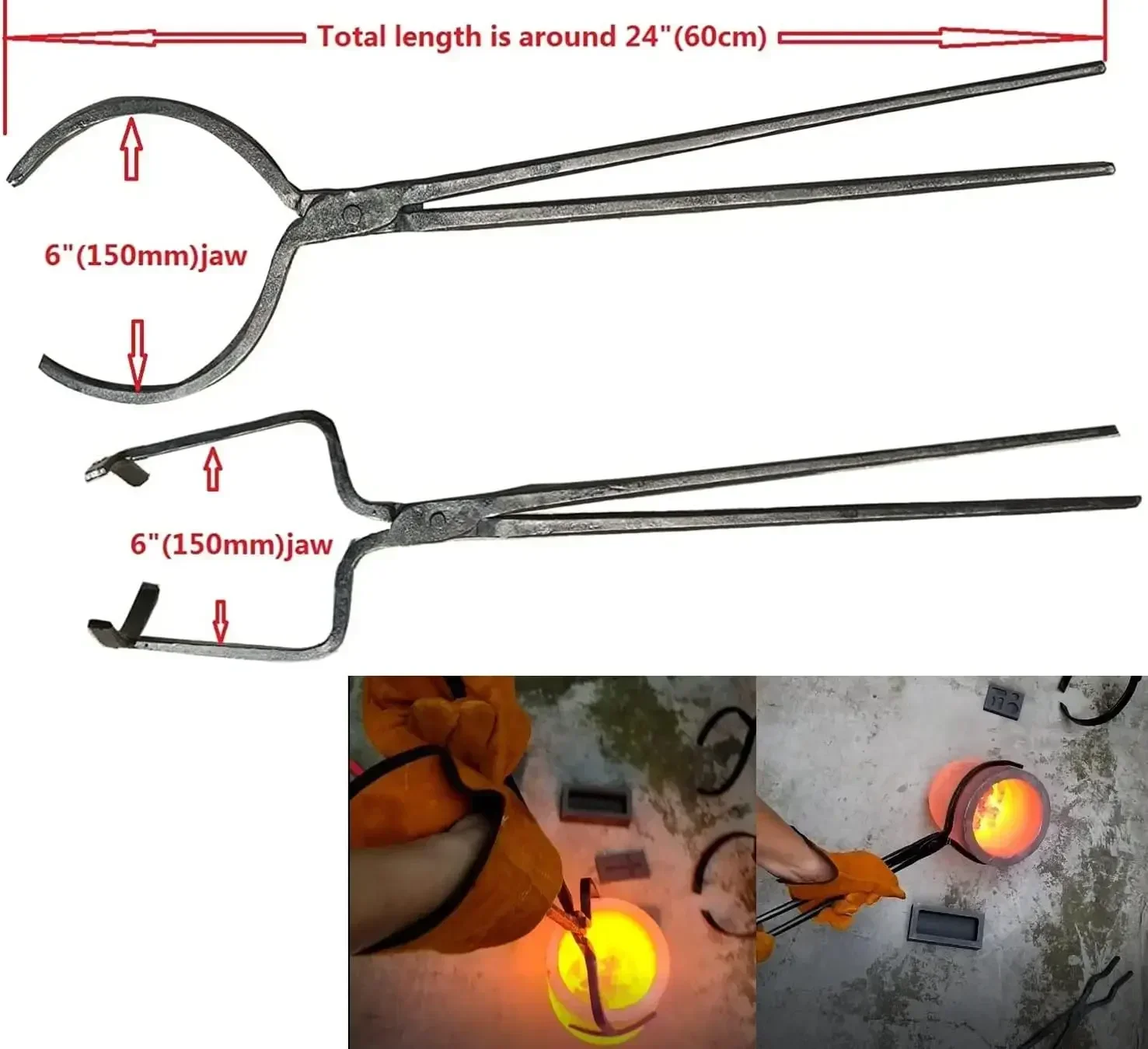 16 KG Large Gas Metal Melting Furnace Kit 2642°F / 1450°C Propane Forge Dual Burner 2 Crucibles Foundry Home Kiln Casting Tools