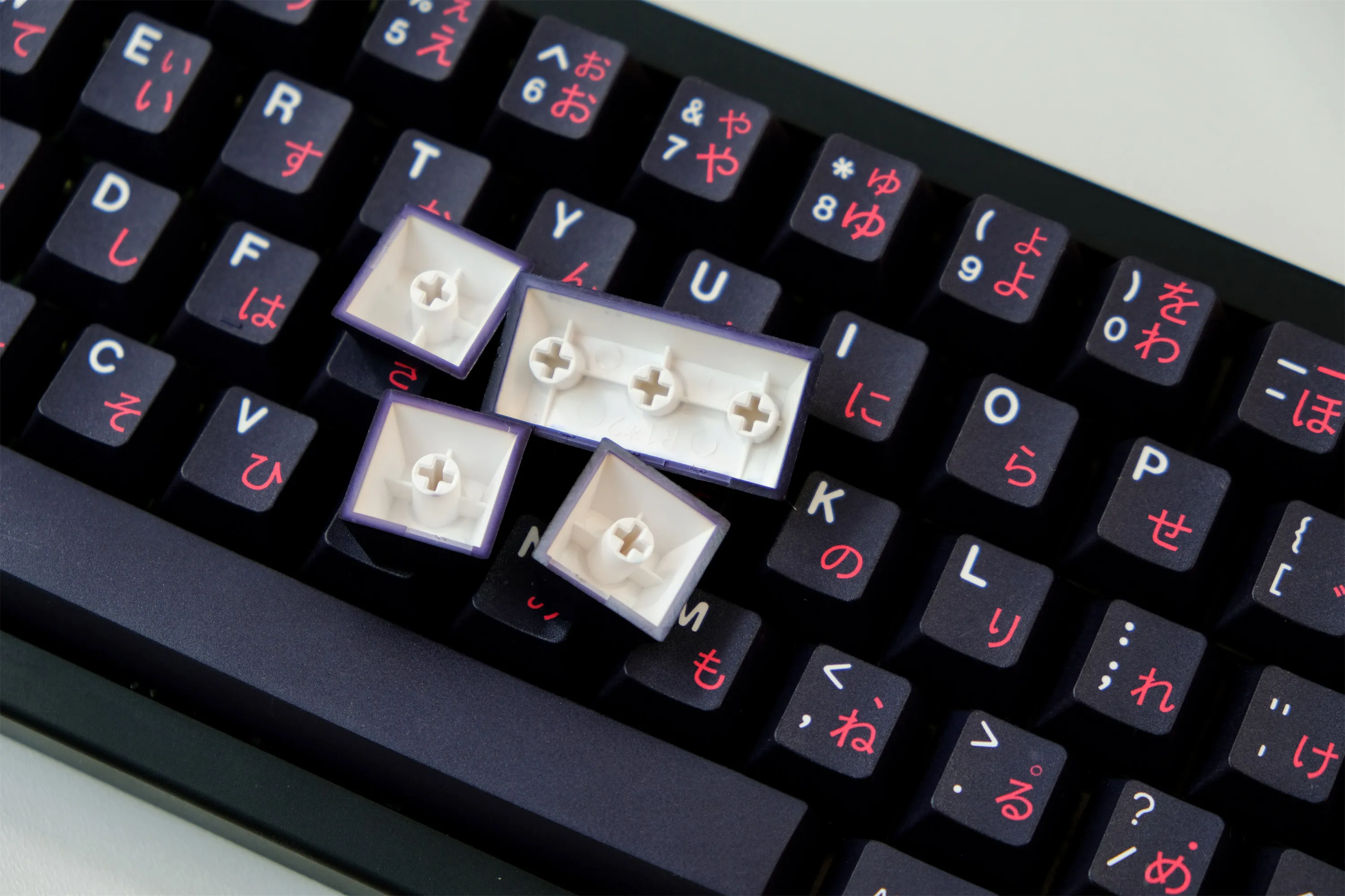 Imagem -06 - Keycaps Personalizados para Teclado Mecânico Keycap Vermelho Japonês Wob Keycaps Pbt Perfil Cherry Dye-sub Gmk 129 Chaves