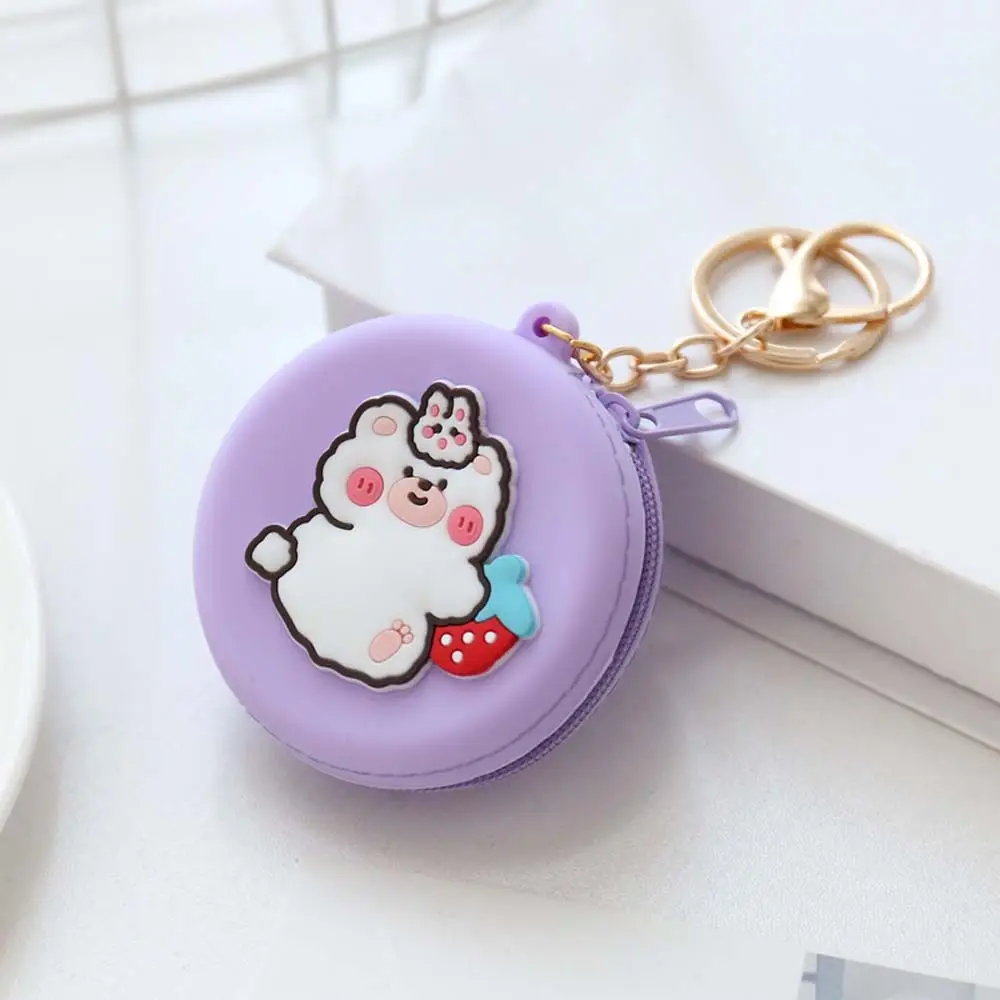 

Kid Gift Round Cartoon Animal Coin Purse Headset Bag Change Pouch Bag Wallet