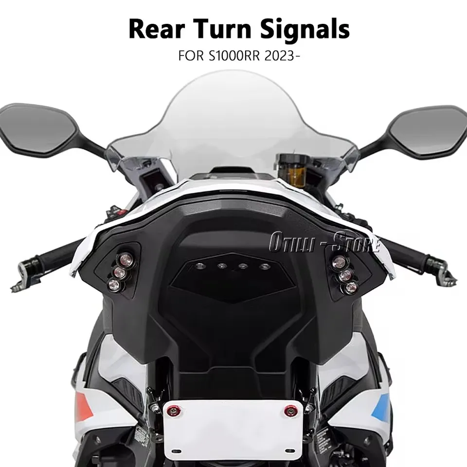 LED integrated taillights, brake lights, turn signals, and flashers suitable for BMW S1000RR 2023-2025 motorcycles view 3
