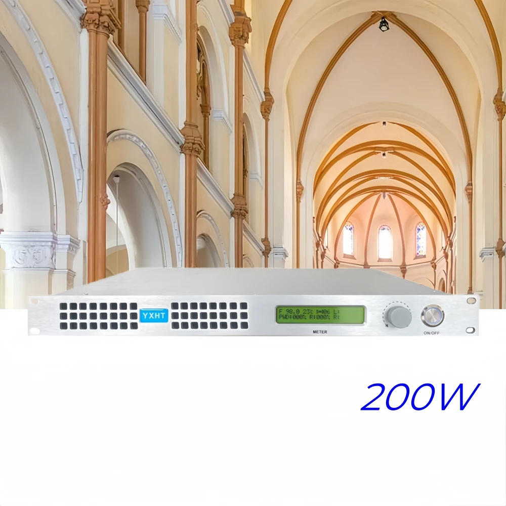 

1U,200W Professional Wireless Stereo FM Transmitter: Elevate Long-Range Broadcasting Performance