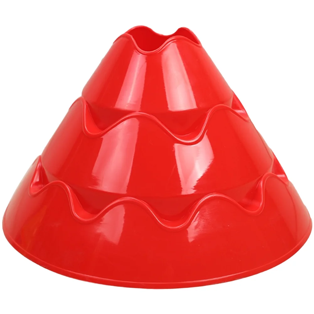 4 Large Football Cones with Holes for Soccer Training for drills PE Material Bright Colors for Outdoor Indoor Use 25x15cm