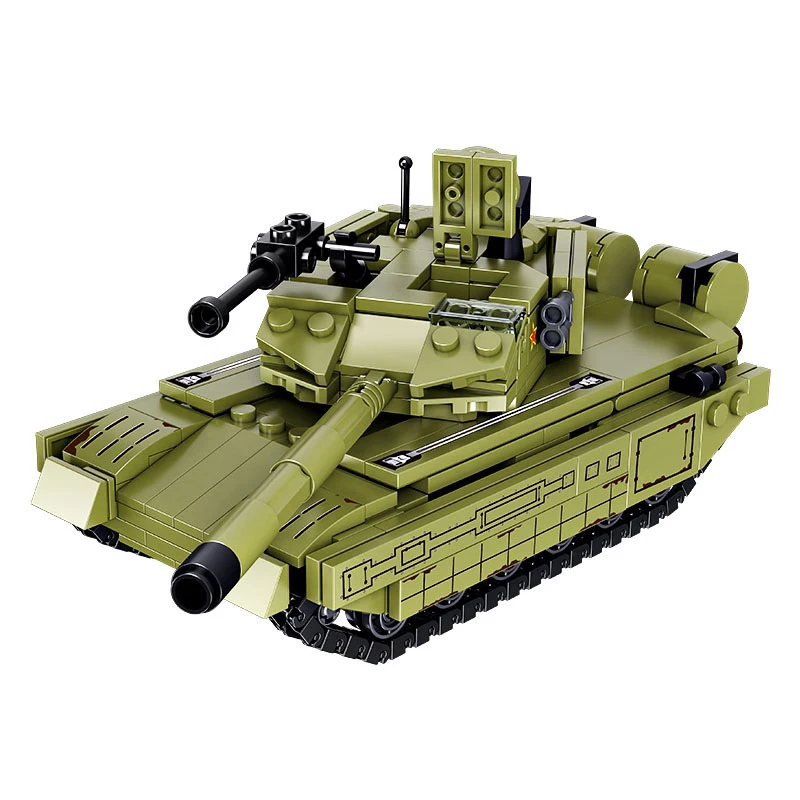

3941 шт. MOC 99A основный боевой танк, строительные блоки M1A2, военная модель автомобиля с 2 фигурками солдата, кирпичи, игрушки для подарка ребенку