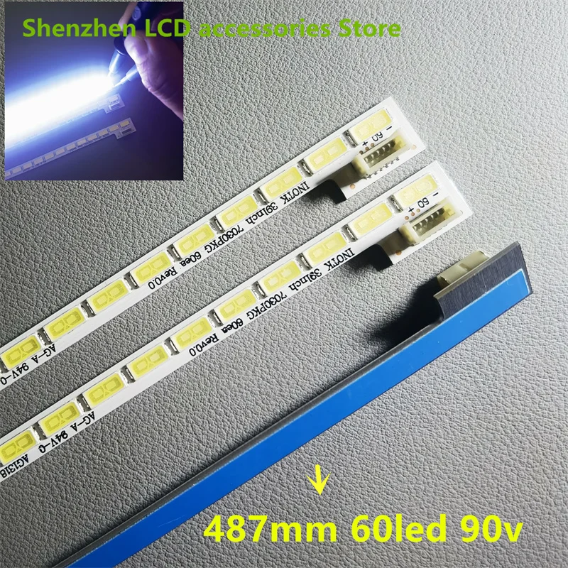 FOR 39inch 7030PKG 60ea 39VLE941BL T390HVN02.0   487MM   90V   60LED  100%NEW