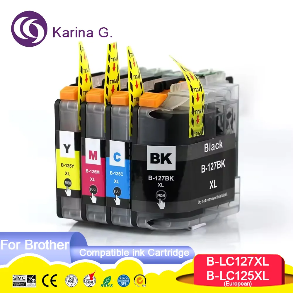 

LC127 LC125 Premium Color Compatible Ink Cartridge for Brother MFC-J4410DW/J4510DW/J4610DW /J4710DW DCP-J4110DW Printer