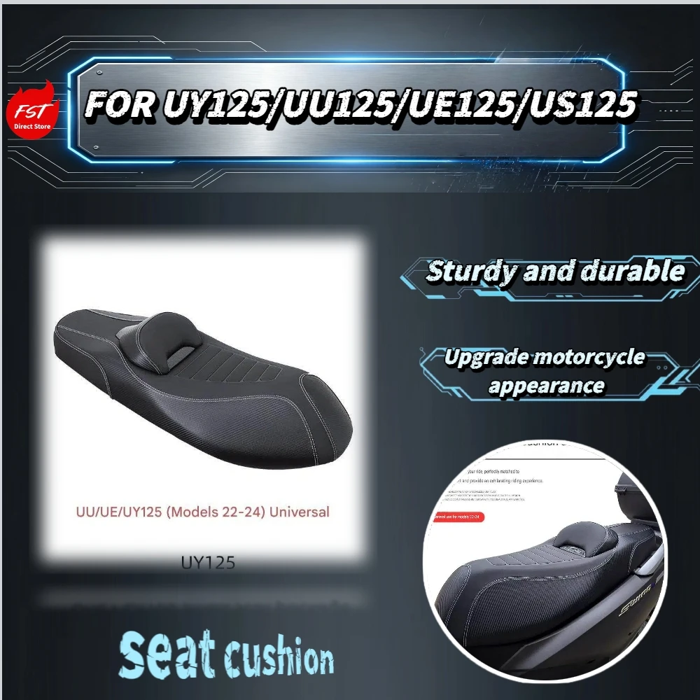 For UY125 US125 UE125 UU125 Scooter Seat Cushion With Integrated Waist Backrest Breathable Surface Soft Sponge Relieve Long