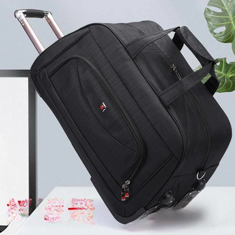 large-capacity-travel-bag-handheld-luggage-wheel-bag-carry-on-business-trip-bag-with-pull-rod-and-wheels-foldable-bag