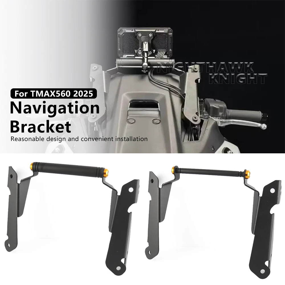 For YAMAHA TMAX560 T-MAX 560 2025 Motorcycle Accessories Aluminium Navigation Bracket Phone Holder GPS Stand Windshield bracket