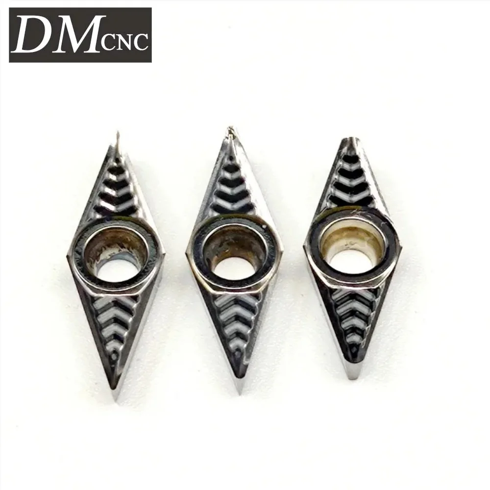 10/50/100 قطعة VCGT110302/04/08-AK ZM01 تحول إدراج لألومنيوم كربيد الأسمنت