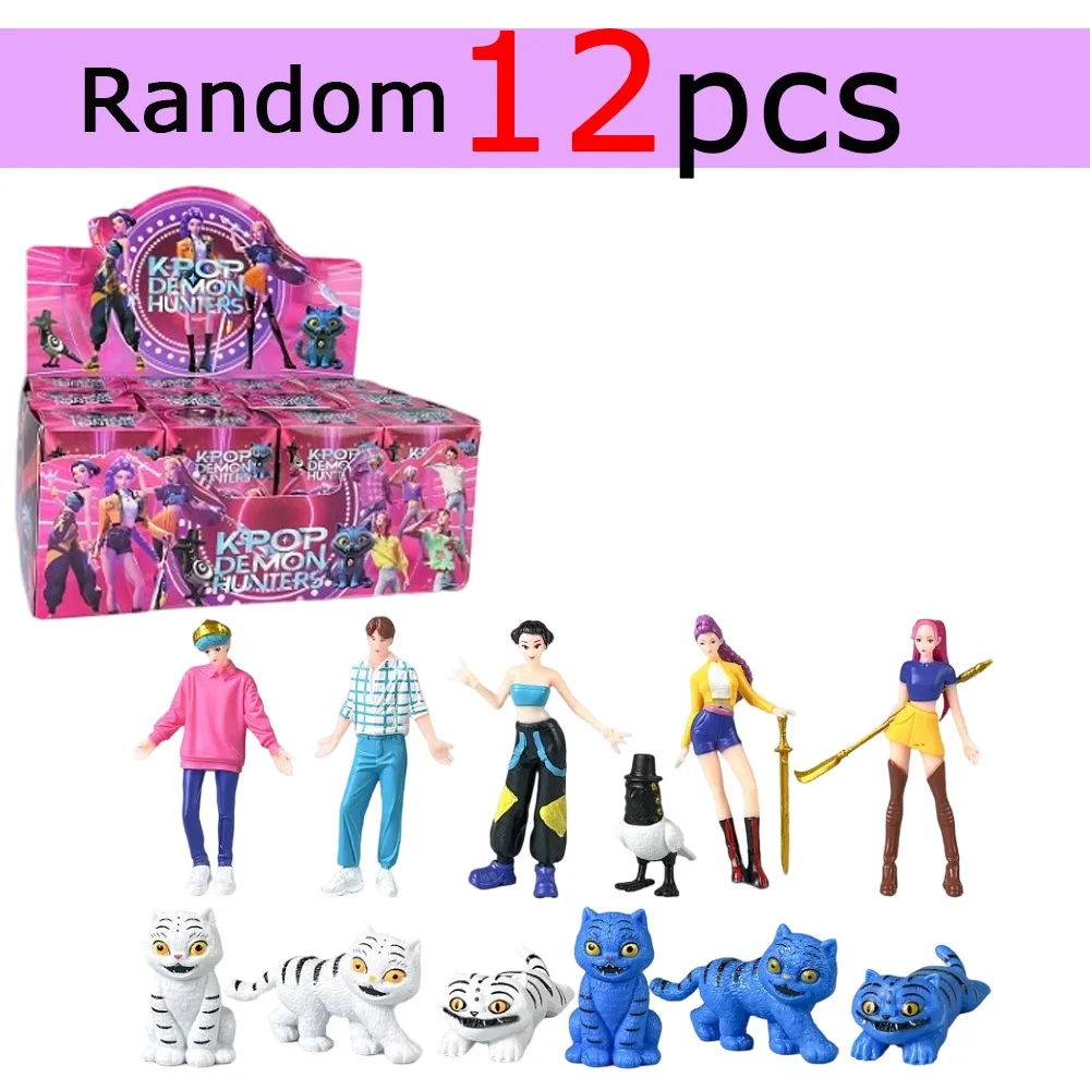 شيطان الصيادين صندوق أعمى 2025 نسخة أنيمي Kpop-مفصلية من مادة PVC نموذج لطيف دمية تزيين عيد ميلاد الأطفال