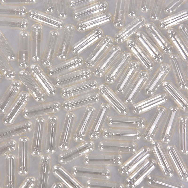 1000PCS Standard Size 0# Empty Capsules Gelatin Clear Hollow Hard Transparent 20.7-21.7mm Mini Doosjes Pill Case