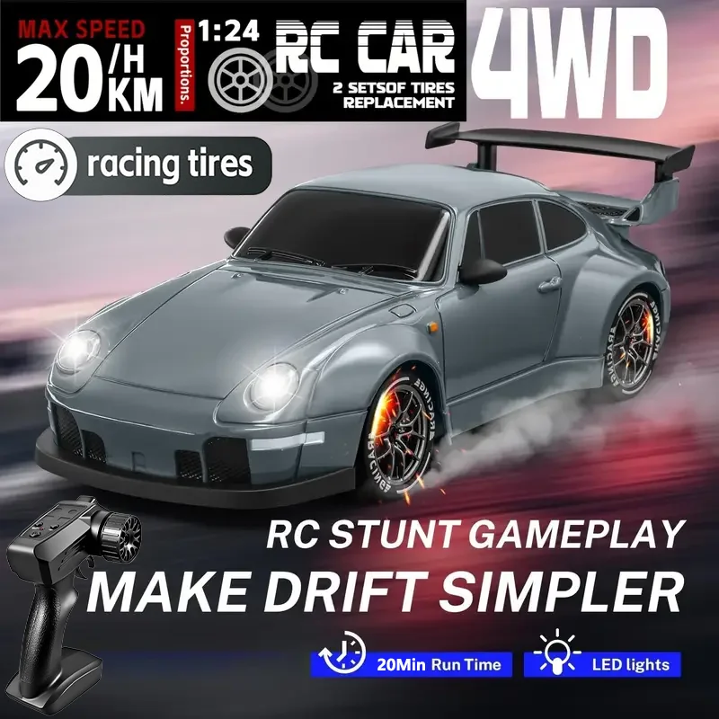 

4WD 1:24 Scale Remote Control Drift Car High Speed Mini RC Racing Car Full Function Radio Control Car Toy Gift for Boy Kid Adult