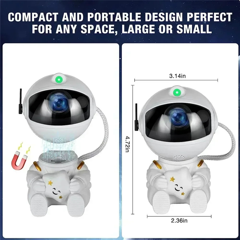 Star Projector Galaxy Night Light Astronaut Space Projector Starry Nebula Ceiling LED Lamp for Bedroom Home Decorative kids gift