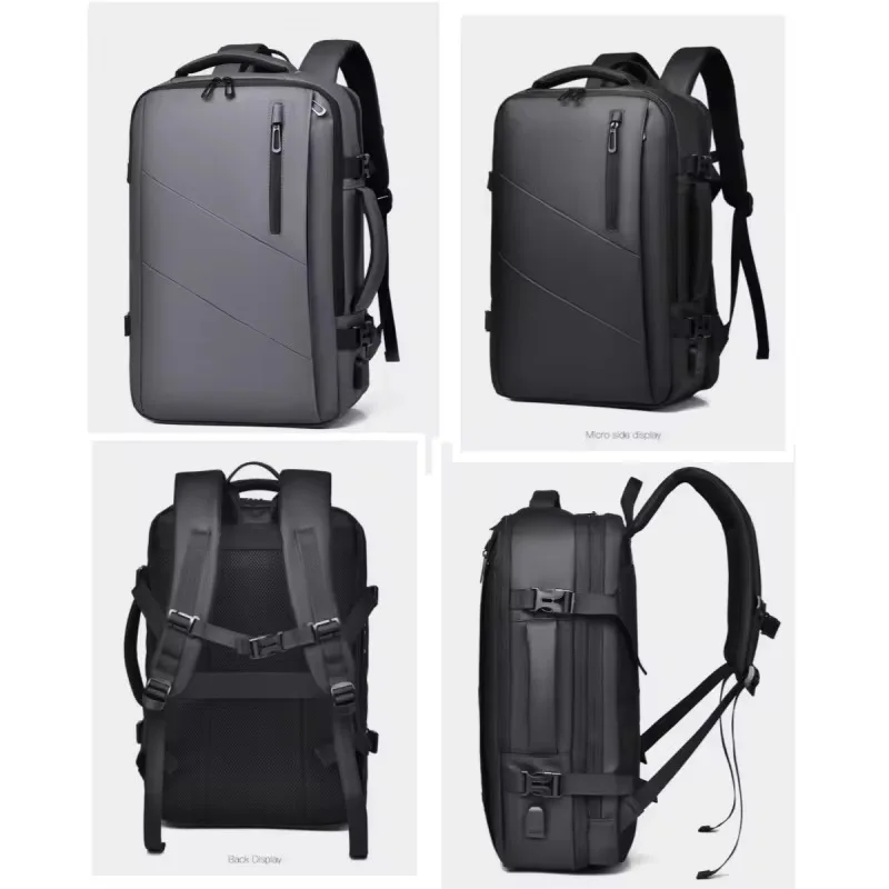 Weixier 16-Zoll-High-End-Rucksack für Herren mit großem Fassungsvermögen, Computertasche, High-End-Business-Tasche, erweiterbarer Rucksack, Hexe, USB – Detail 5