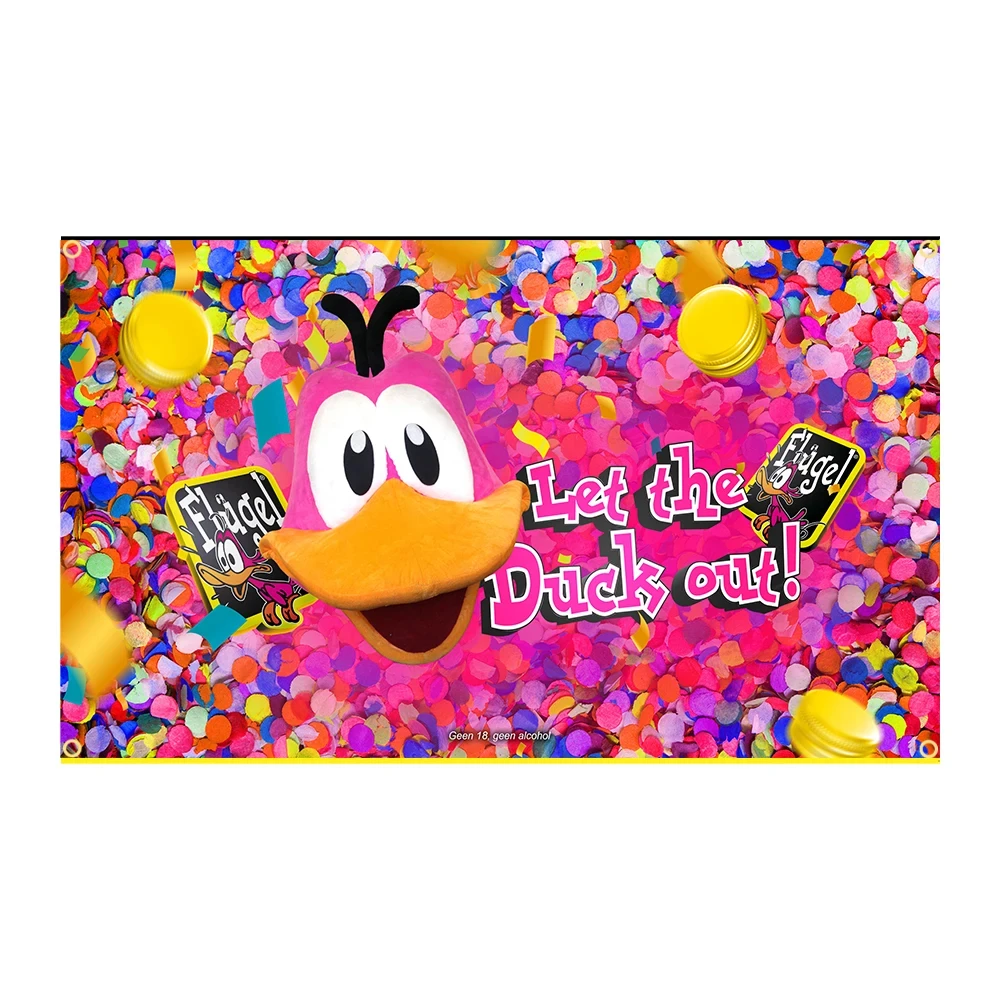 90x150cm 3x5 pies bandera de Flugel Let The Duck Out decoraciones al aire libre tapiz banderas personalizadas para dormitorios Flaga objetos decorativos para el hogar