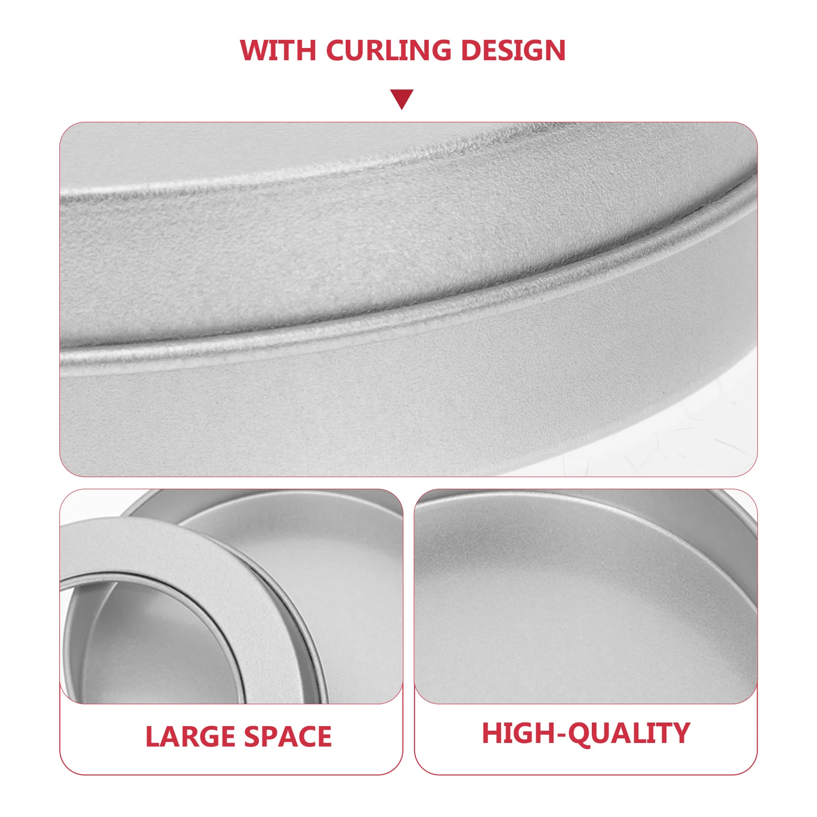 

10Pcs Round Tinplate Box Strong Material Colorfastness Assured Safe Usage for Candies Cookies Candy Can Round Box