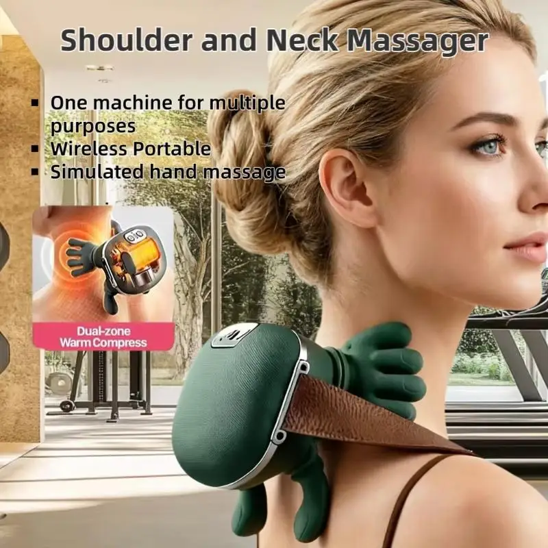 Electric Bionic Finger Trapezius Muscle Massager Portable Neck Pain Relief Relax Tool for Home Office Travel Use