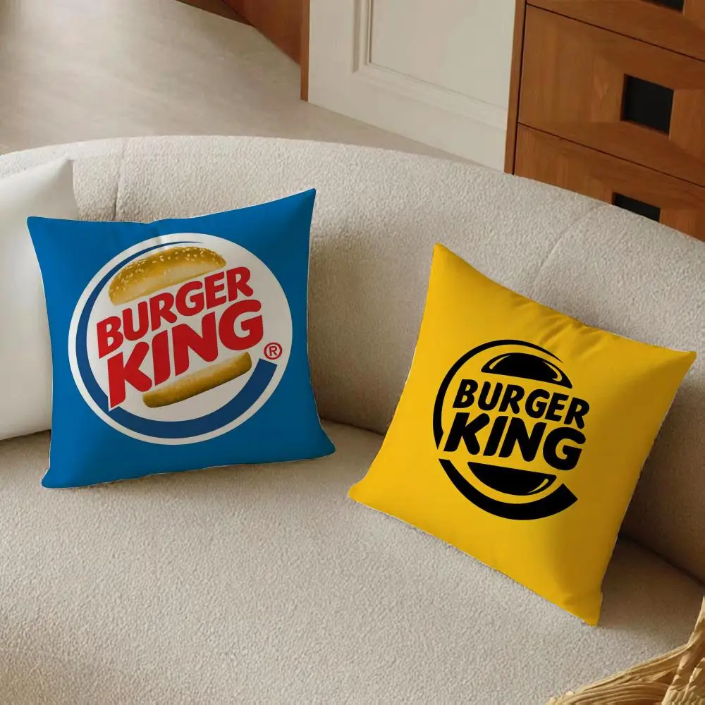 Burger King Cushion Cover comfort Daily Washable Linen Soft  for Sofa Bed Home Room Decor