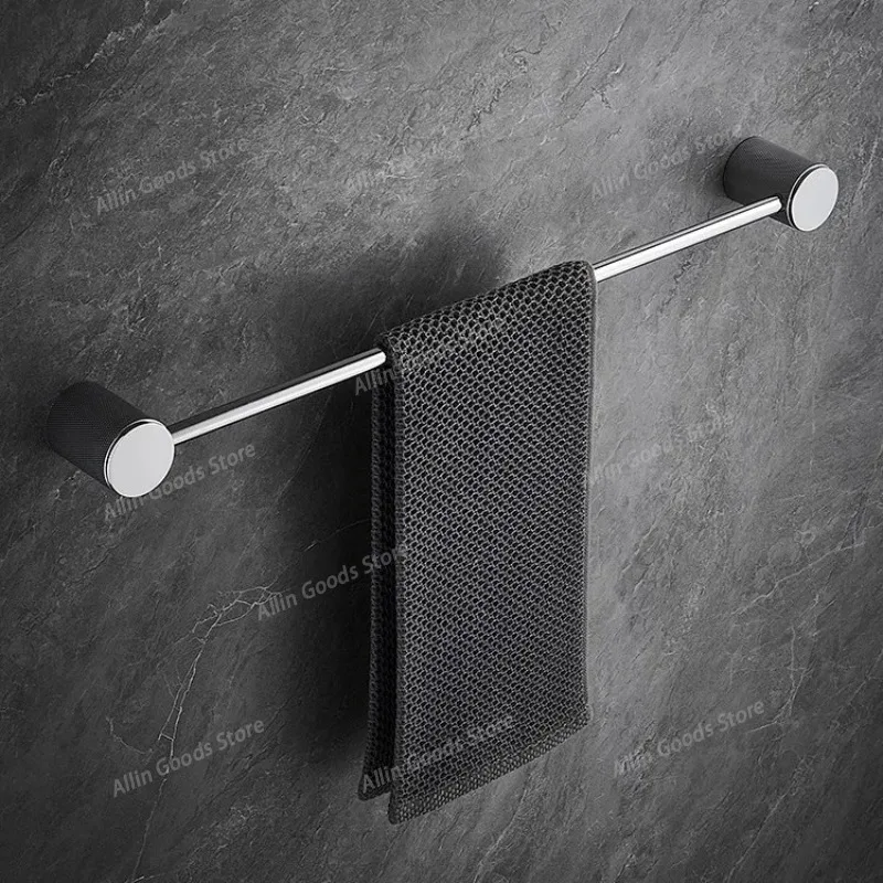 Patterned full-copper bathroom towel holder bath towel rod