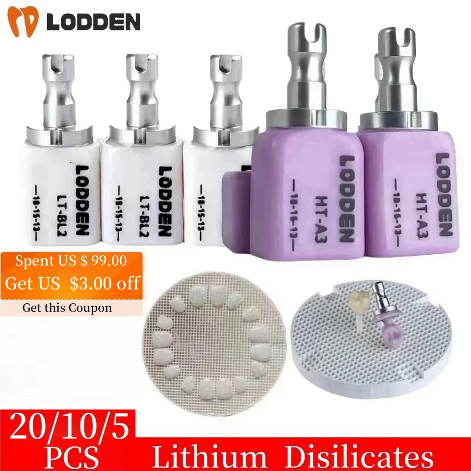 20/10/5pcs Dental Lithium Disilicate(Glass Ceramic) C14 LT/HT for CAD CAM Sirona cerec milling system lodden