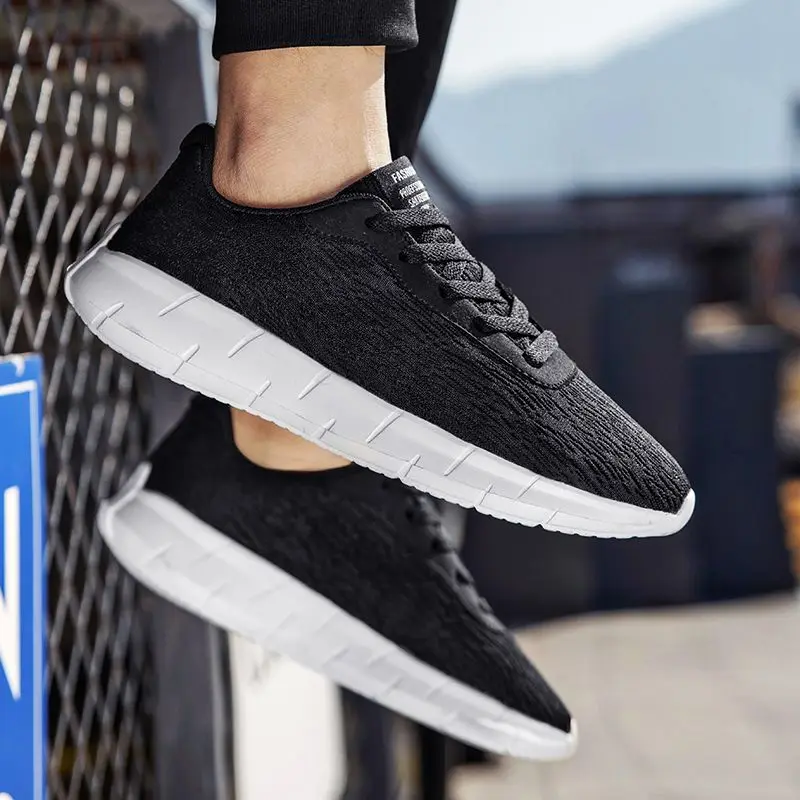 Men's Height Increasing Sneakers Breathable Casual Sport Shoes Black Invisible Elevator Shoes Lightweight Walking Footwear