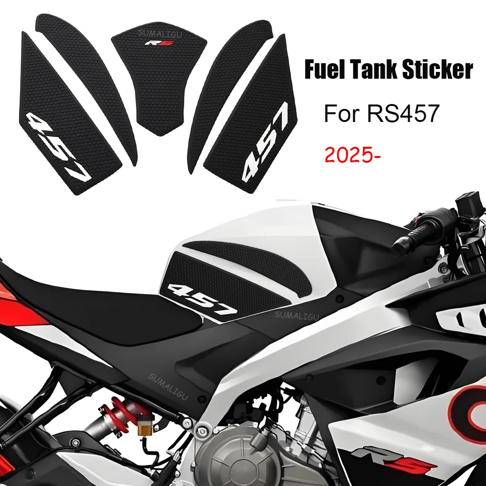 

For Aprilia RS 457 RS457 2024 2025 Motorcycle Non-slip Side Fuel Tank Stickers Waterproof Pad Rubber Sticker