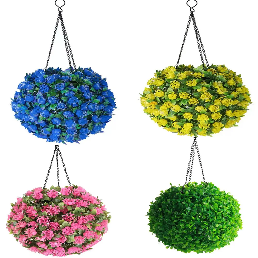 

Высококачественный светодиодный солнечный топиарийный световой шар, устойчивый к ультрафиолетовому излучению, устойчивый к атмосферным воздействиям, подвесной искусственный цветок, зелень, сфера, открытый сад, Por