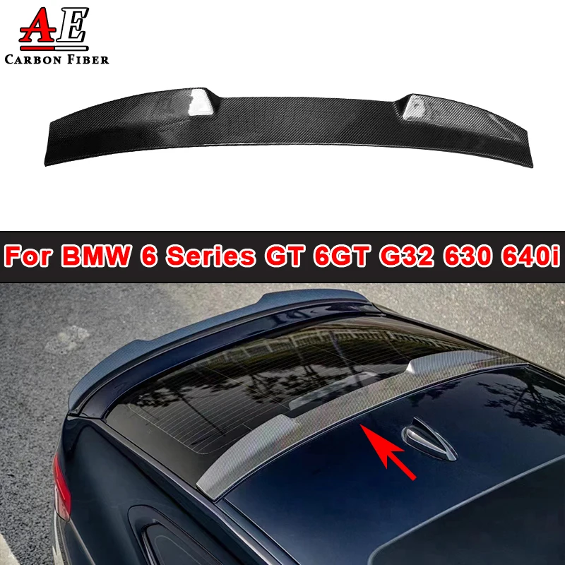 

For BMW 6 Series GT 6GT G32 630 640i Carbon Fiber Roof Spoiler Lip Boot Wing Splitter Car Rear Top Tail Wing Body Kit
