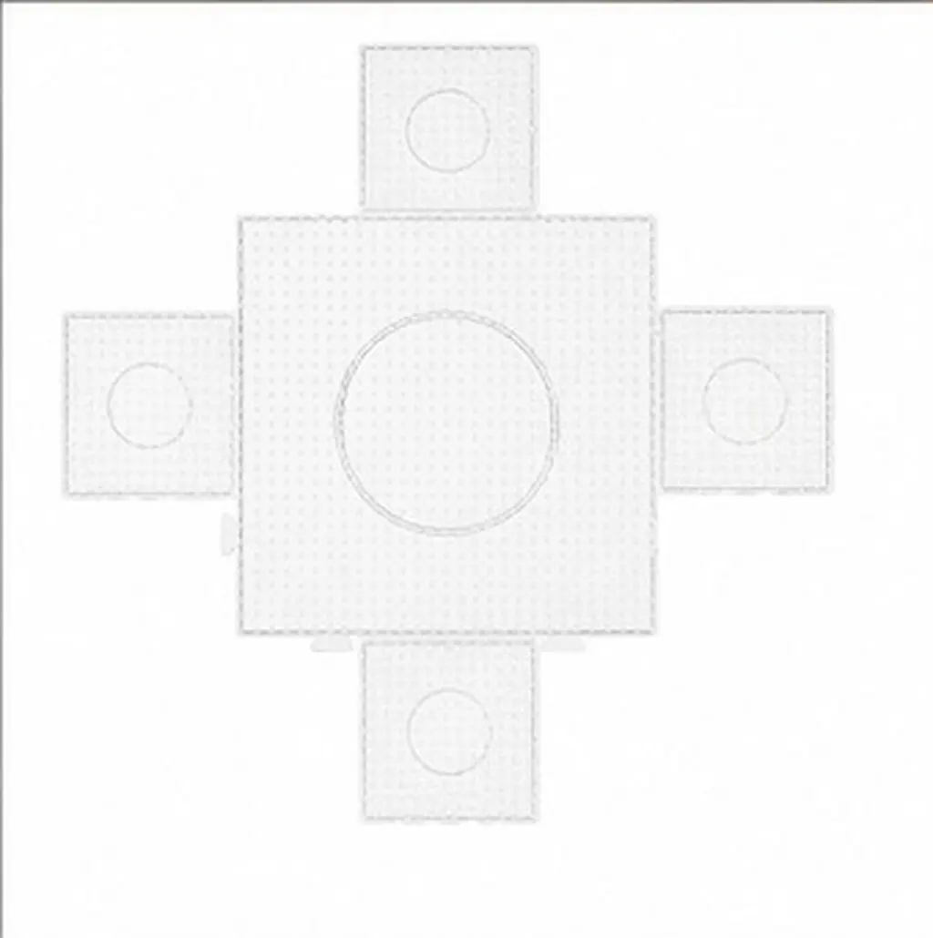 1Set Fuse Beads Pegboards Clear Plastic Large Square Pegboard Set Connectable Craft Trays for Fuse Bead Patterns Creative DIY