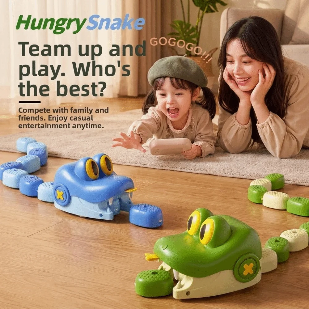 Electric Gluttonous Snake Car Toy Rechargeable Magnetic Remote Control Car Bead Eating Interactive Magnetic RC Car