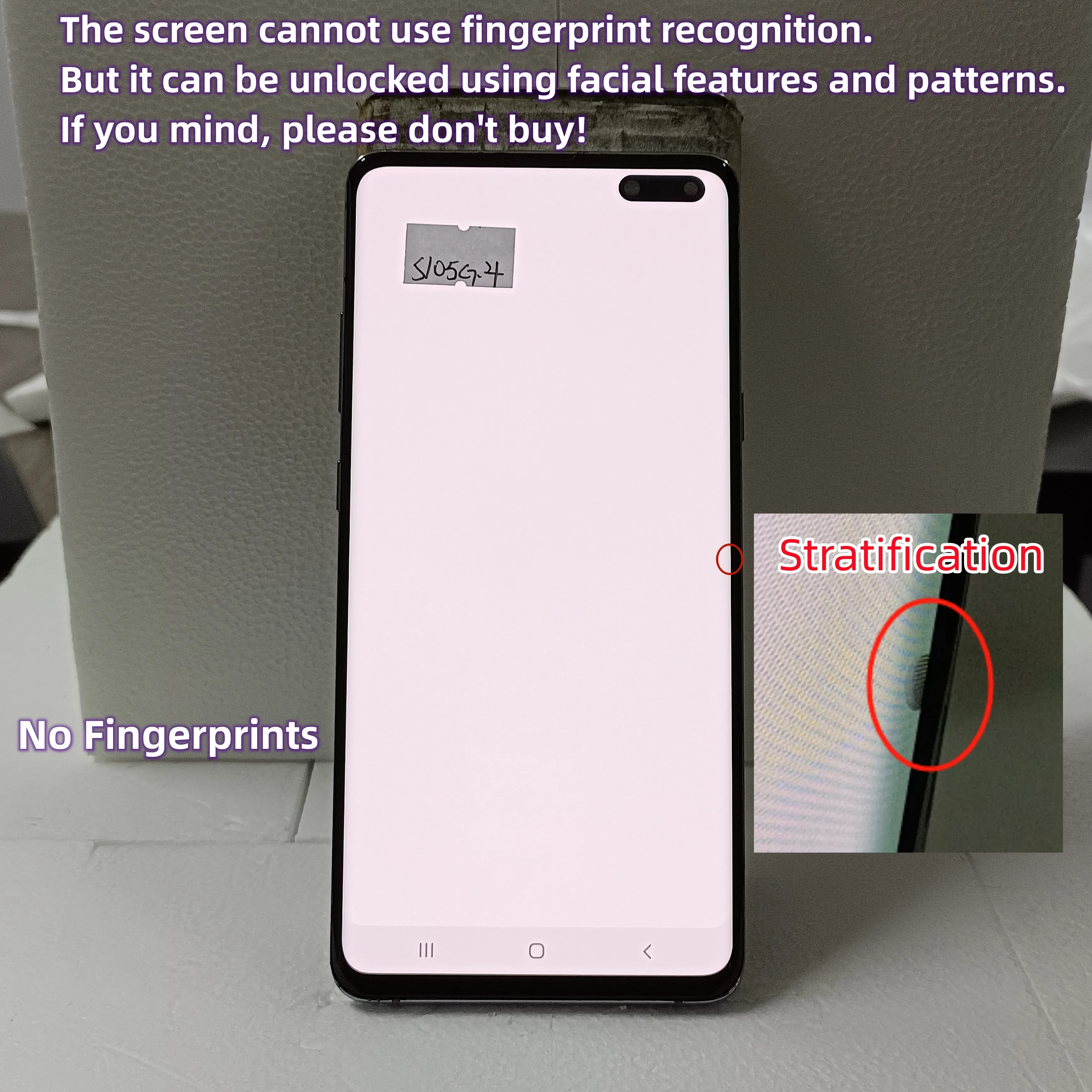 For Samsung Galaxy S10 5G Super Amoled Display 6.7\'\'G977 G977F G977U LCD Touch Screen Digitizer Replacement Panel Small defect