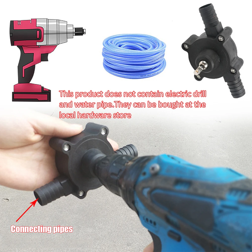 Portable Electric Drill Pump Diesel Oil Fluid Water Pump Mini Self-priming Liquid Transfer Pumps Outdoor Home Garden Tools