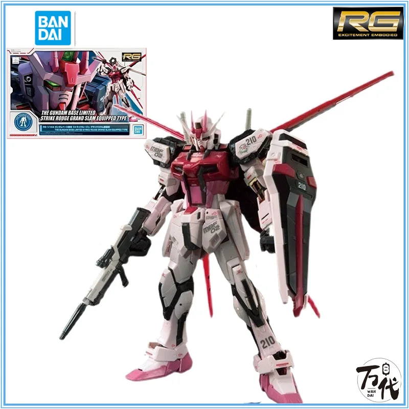 

Bandai RG 1/144 THE GUNDAM BASE LIMITED STRIKE ROUGE GRAND SLAM EQUIPPED TYPE Anime Action Figure Toys Gift Collectible Model