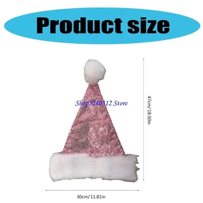 634C Cekinowy kapelusz dla dorosłych dzieci Kobiety Mężczyźni Urodziny Christmas Party Cekiny Świąteczny kapelusz świąteczny na