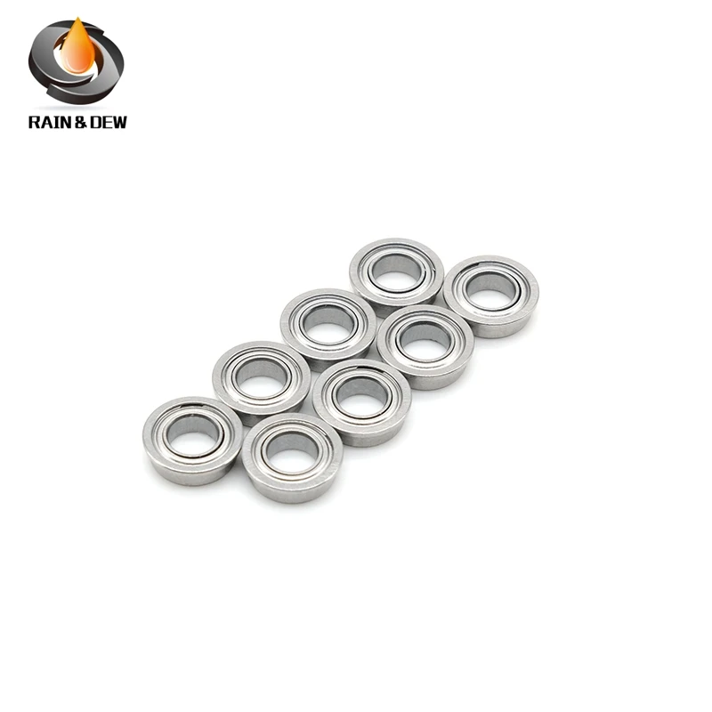 10Pcs MF106ZZ Flange Bearing 6x10x3 mm ABEC-7 Miniature Flanged MF106 Z ZZ Ball Bearings