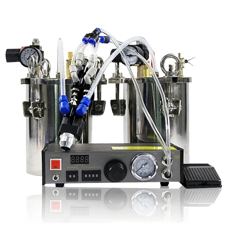 

BY-23AB Semi Auto Glue Dispenser for Epoxy Resin AB Mixing Doming Liquid Glue Dispensing Machine Equipment