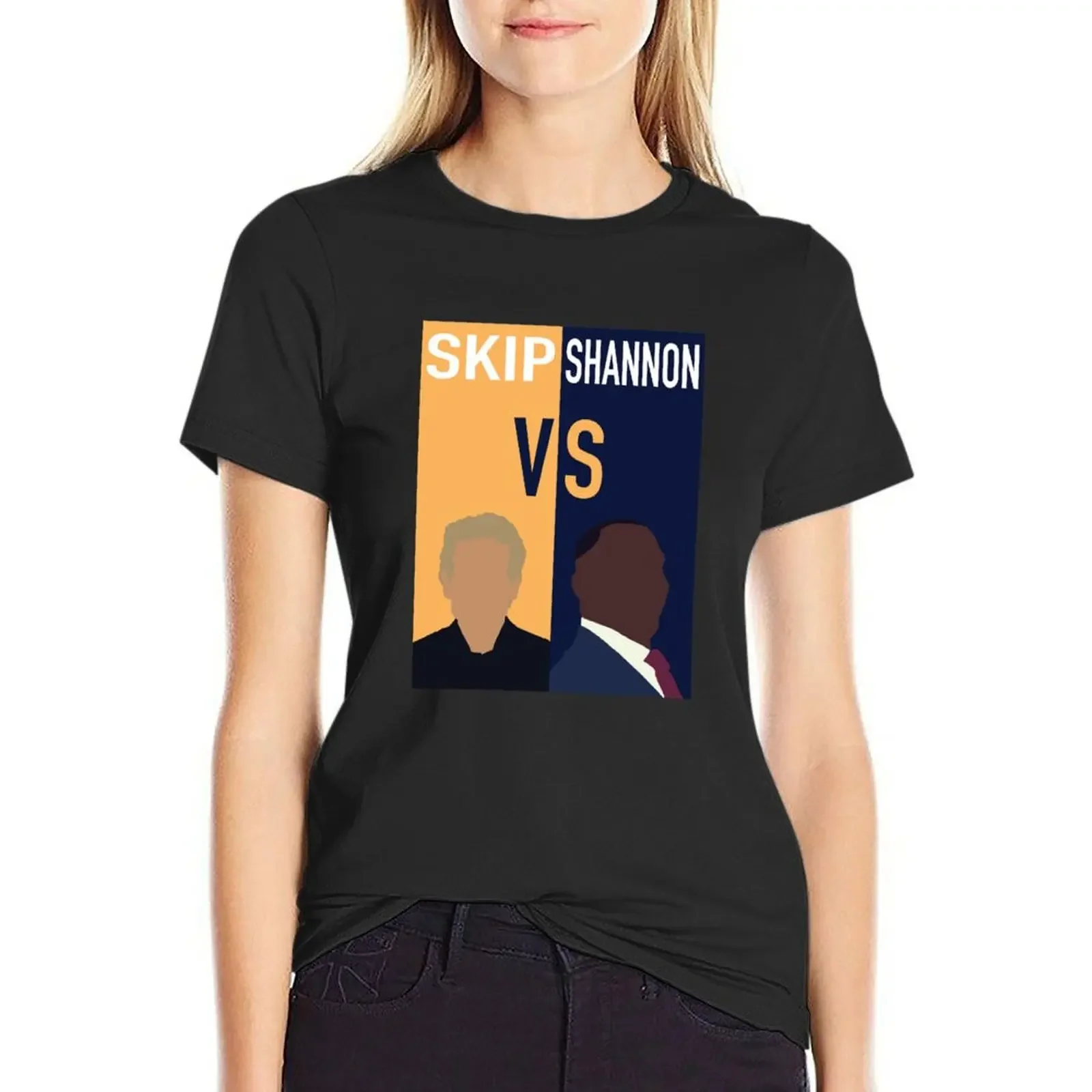 

Skip vs. Shannon Undisputed T-Shirt tees summer top korean fashion vintage Women's summer blouses 2025