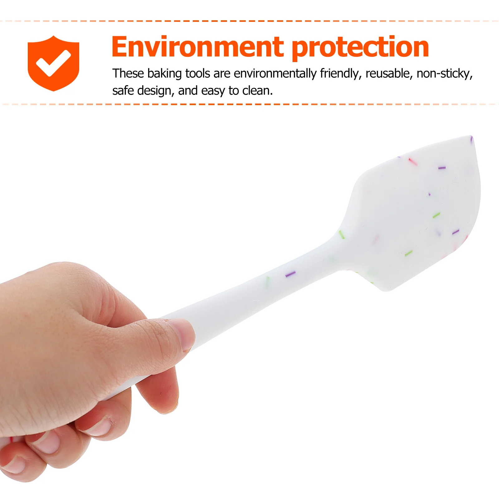 

5Pcs Silicone Spatula Scraper Set Reusable Baking Utensils for Home Hotel Kitchen High Temperature Resistant No Peculiar Smell