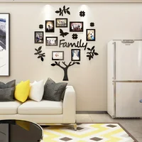 1 Set 3D Creative Home Decoration Photo Frame Tree Wall Sticker Living Room Bedroom Acrylic Stickers Home Decoration Supplies 2