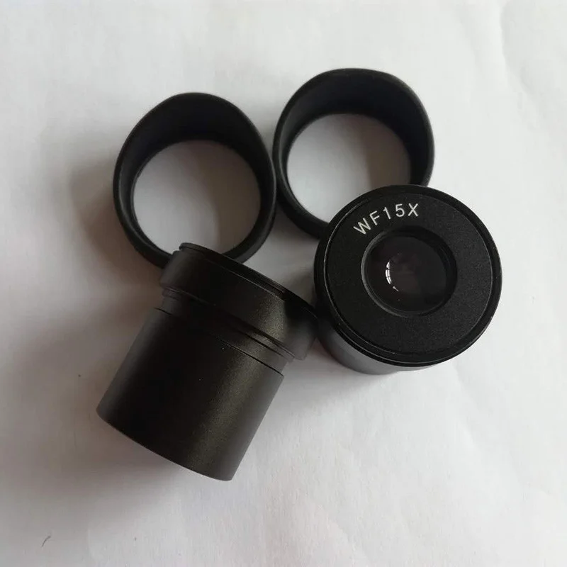 

2PC 15X Eyepiece Microscope Lens Widefield 15mm Mount 30 30.5mm with Eyecups for Stereo Binocular Microscopio Repair PCB Inspect
