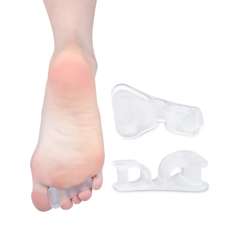 4 個の外反母趾矯正器 Sebs 足指セパレーター痛み緩和矯正器具外反母趾用フットケアツール透明矯正器
