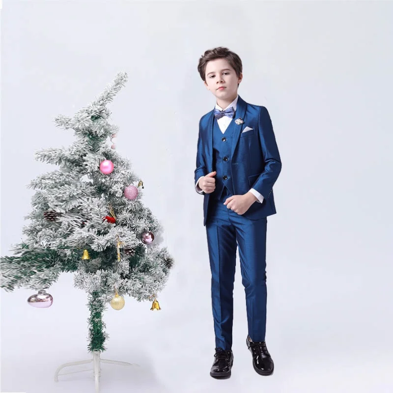

Flower Boy Suit For Wedding Children Piano Ceremony Costume Blazer Clothing Set Boys Formal Photography Suits For Prom Party
