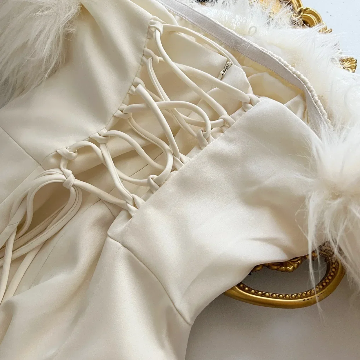 

Summer White Vintage Luxury Midi Dresses For Women Spring New France Sexy Fashion Slim Party Wedding Formal Female Clothes