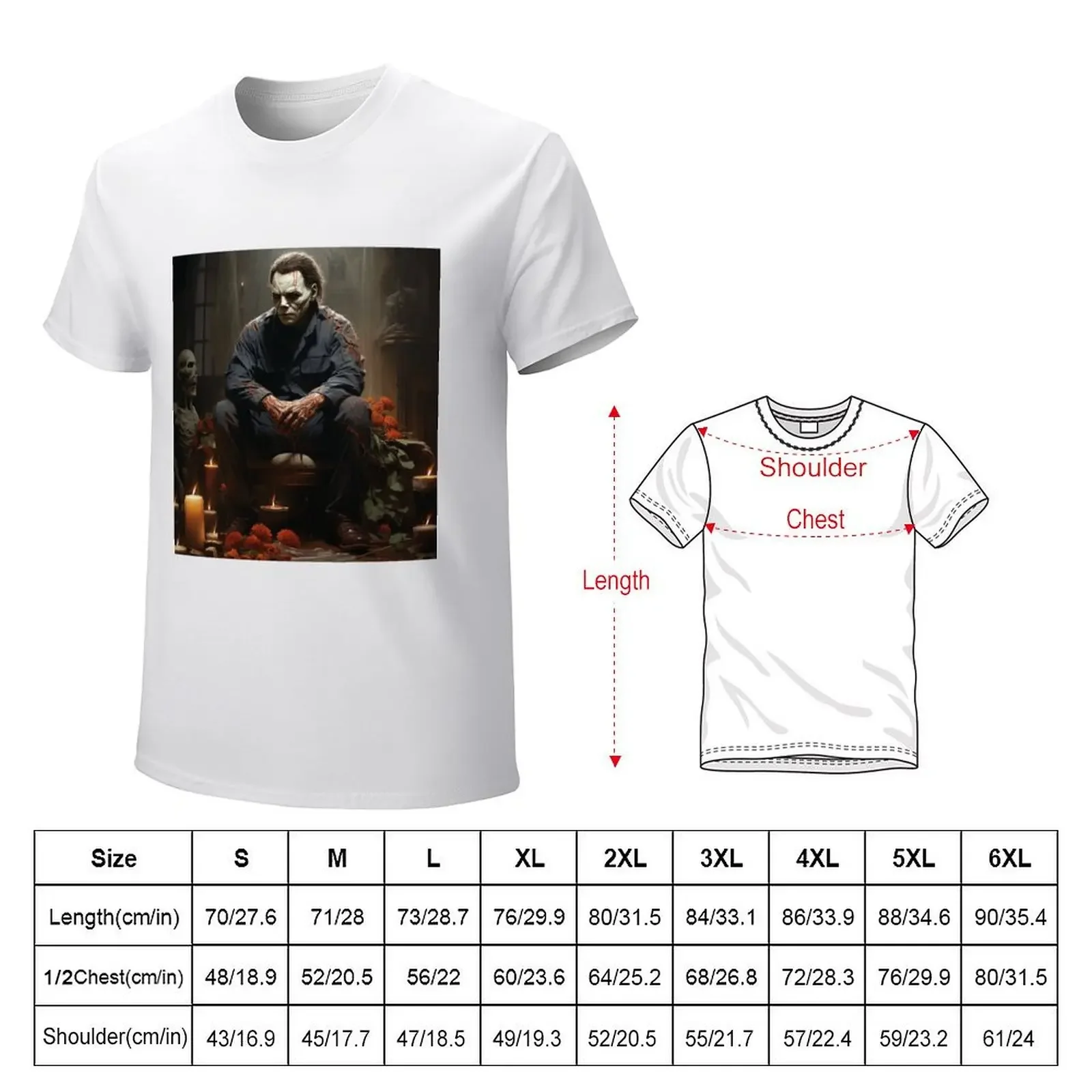 Halloween Theme Michael Myers T-Shirt summer top oversized t shirt oversized mens tall t shirts