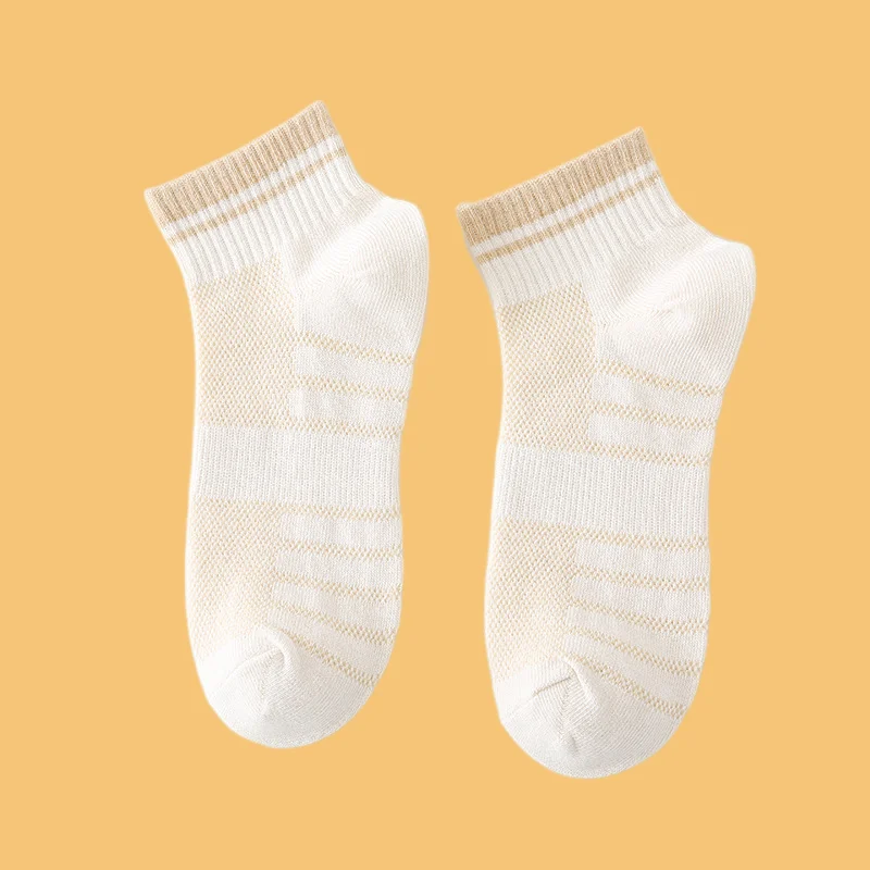 Chaussettes de bateau en maille pour hommes, respirantes, creuses, assorties, coton, taille de sport, document, haute qualité, nouveau, 2024 paires, 5/10