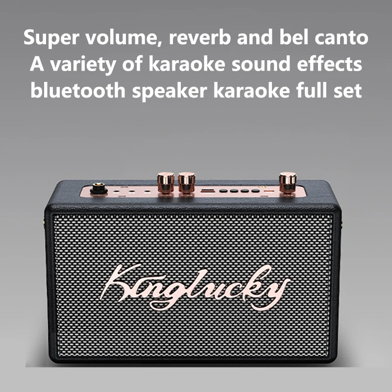 Bluetooth speaker home wireless audio microphone set outdoor karaoke family singing karaoke all-in-one machine ktv