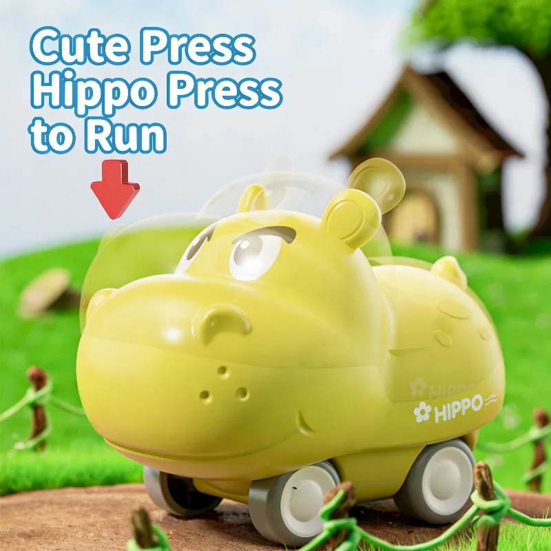 Niedliche Haustiere, kleine Autos, Babyspielzeug, Babypressen, Trägheitsspielzeug, sichere Materialien, Übung, Hand-Auge-Koordinationsfähigkeit, begleitendes Baby