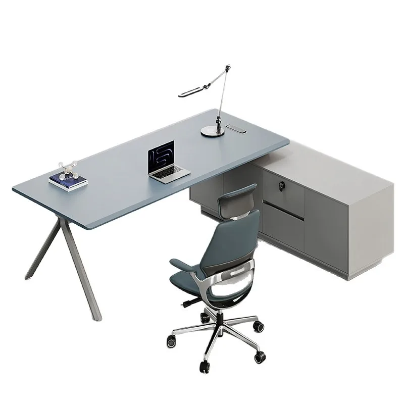 Premium desk Modern minimalist office table and chair combination creative table