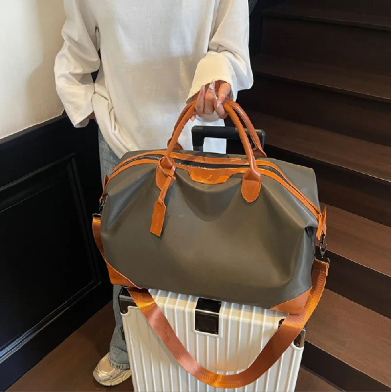 2026 Korean Fashion Large Capacity Travel Duffle Men Women's Waterproof Oxford Shoulder Bags Totes Business Sports Fitness Bag