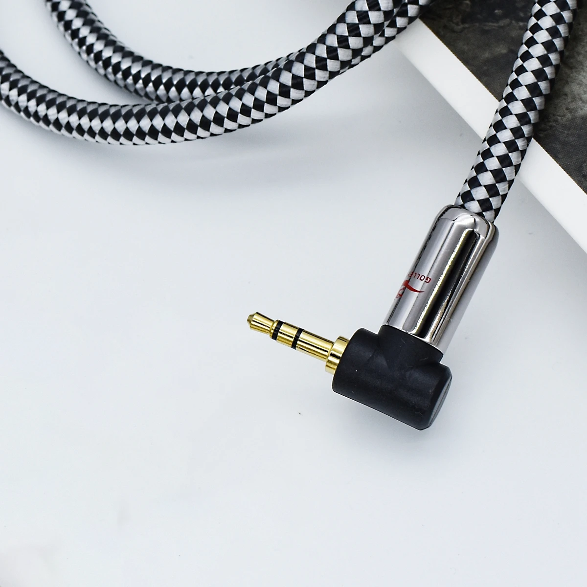 Hi-Fi Audio Cable Right Angle 6.35mm TRS Jack to Mini Jack 3.5mm Headphone PC Phone Sound Mixing Console Cable 0.75M